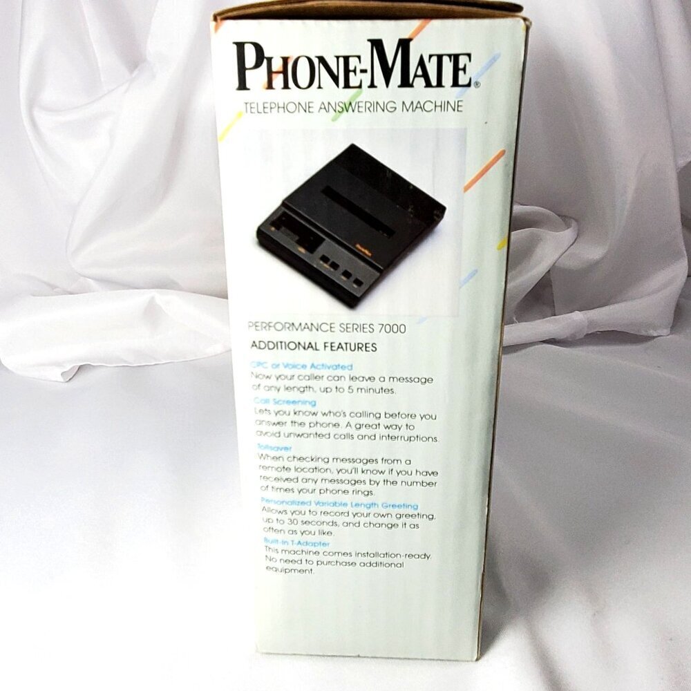 VTG 1986 Phone-Mate Telephone Answering Machine Performance Series 7000 NIB - Picture 11 of 14